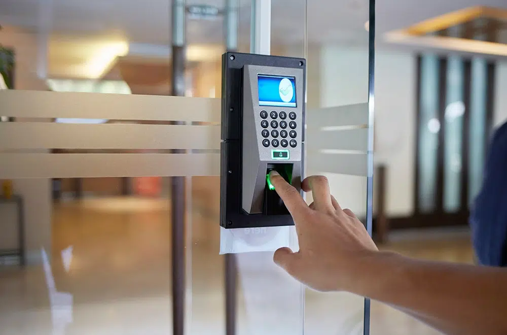 using a finger print scanner