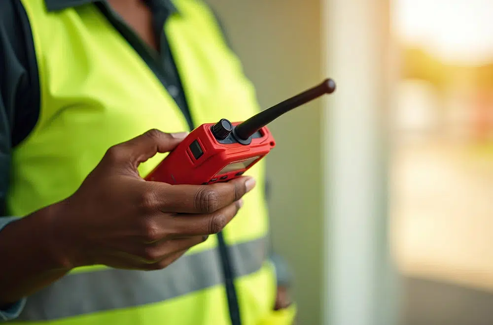 guy using a radio